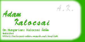 adam kalocsai business card